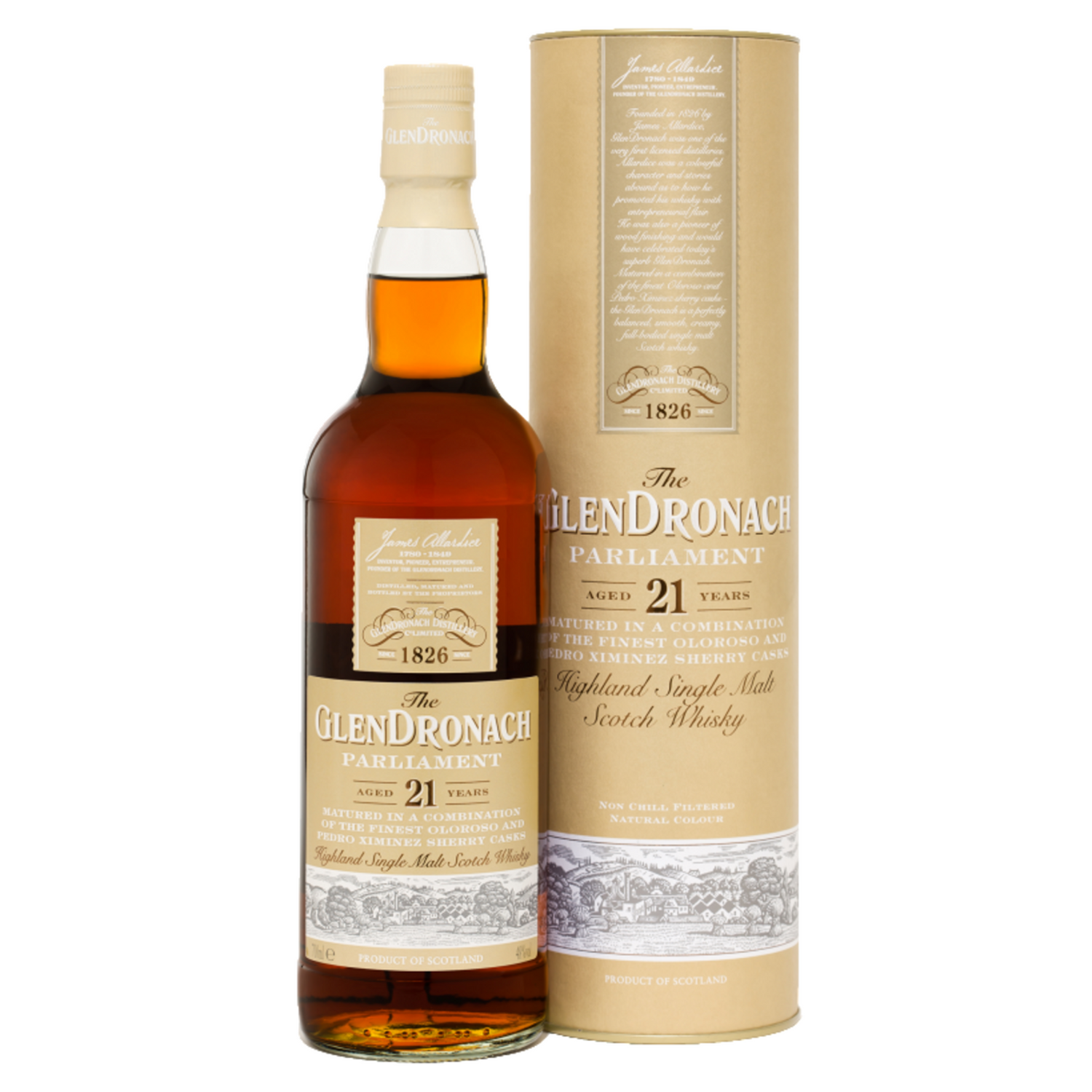 Glendronach Parliment 21YR Single Malt Scotch 750ml