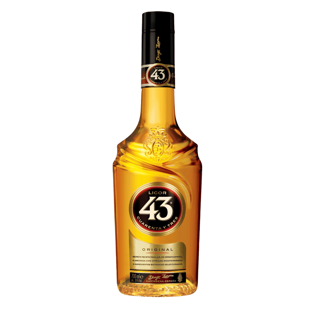 Licor 43 Original 750ml bottle, Spanish liqueur with vanilla and citrus flavors, 31% ABV