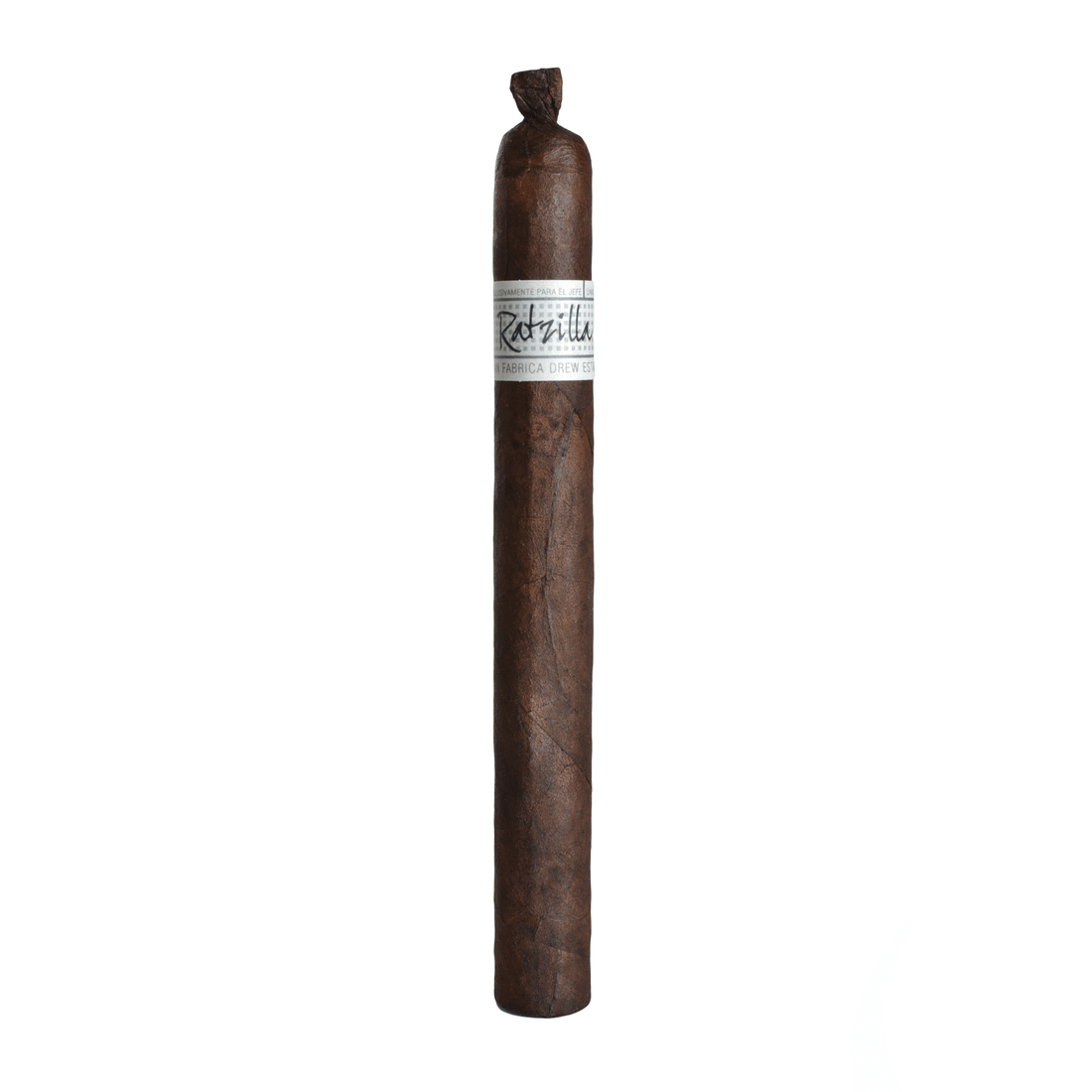 Liga Privada Unico Ratzilla cigar with Connecticut Broadleaf Oscuro wrapper, noted for full flavor profile of cocoa and espresso.