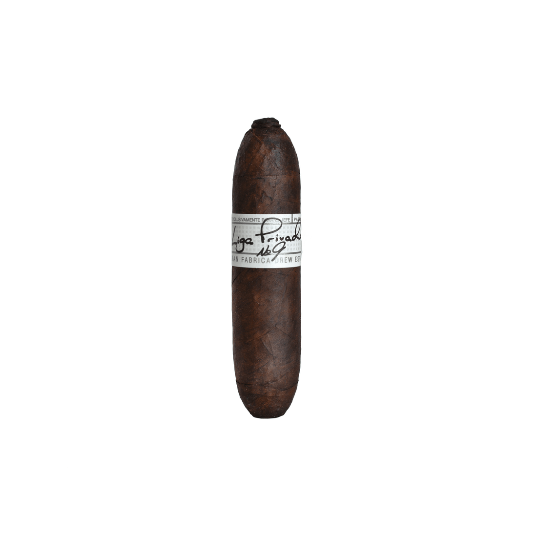 Liga Privada No. 9 Flying Pig cigar with Connecticut Broadleaf Oscuro wrapper, full strength, rich cocoa and espresso flavors.