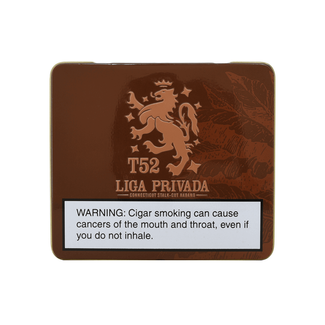 Liga Privada T52 Coronets 10ct Tin, Connecticut River Valley Wrapper, Full-Bodied Cigarillo, Nicaragua Origin, Warning Label Displayed