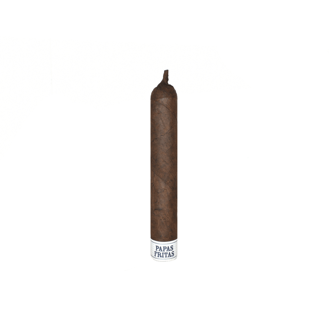 Liga Privada Unico Papas Fritas single cigar with Connecticut Broadleaf wrapper, full strength, Nicaraguan origin.