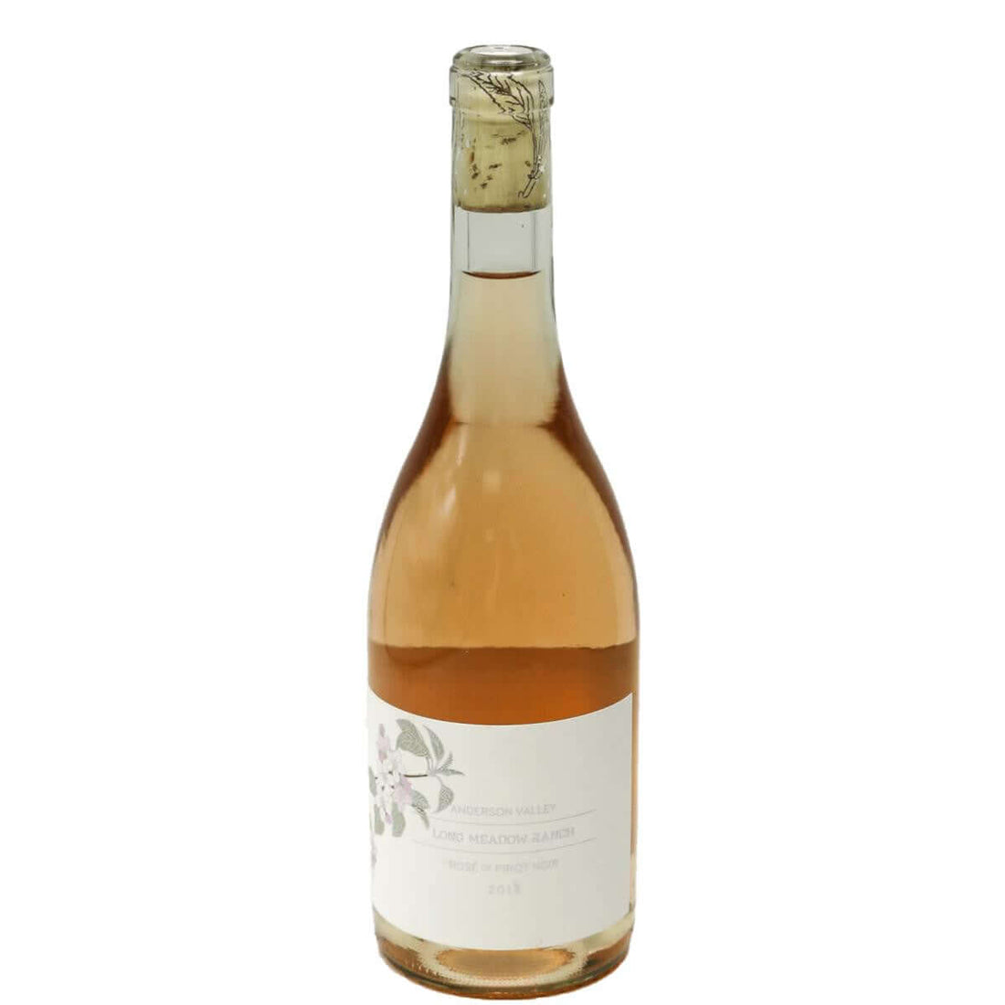 Long Meadow Ranch Rosé 2018 wine bottle, 750ml, sustainable California blend with 12.5% ABV, artisan winemaking.