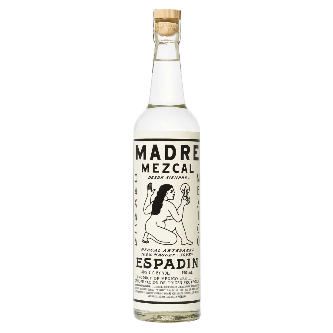 Madre Espadín Mezcal 750ml bottle with Oaxaca label design, artisanal spirit from Mexico.