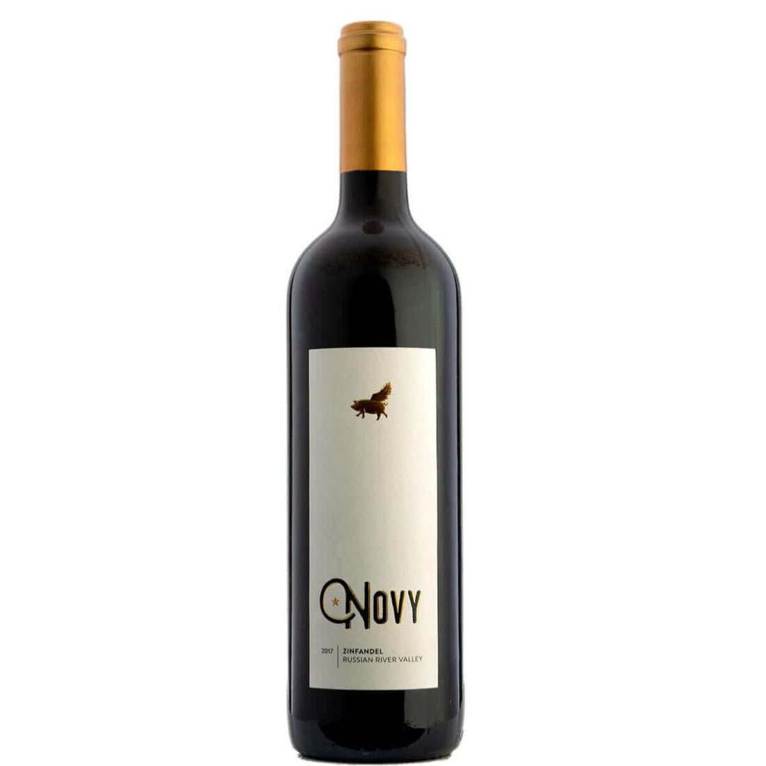 Novy RRV Zinfandel 2017 wine bottle, Russian River Valley red wine, 750ml, California&