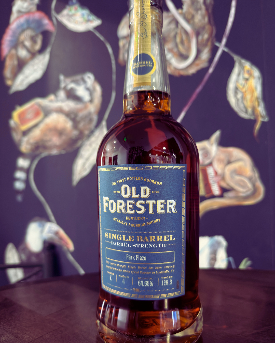 Old Forester Single Barrel "Park Plaza" Barrel Strength Bourbon 750ml