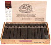 Box of Padron 2000 Natural Cigars from Nicaragua, featuring sun-grown wrapper, medium to full strength, cedar and cocoa notes.