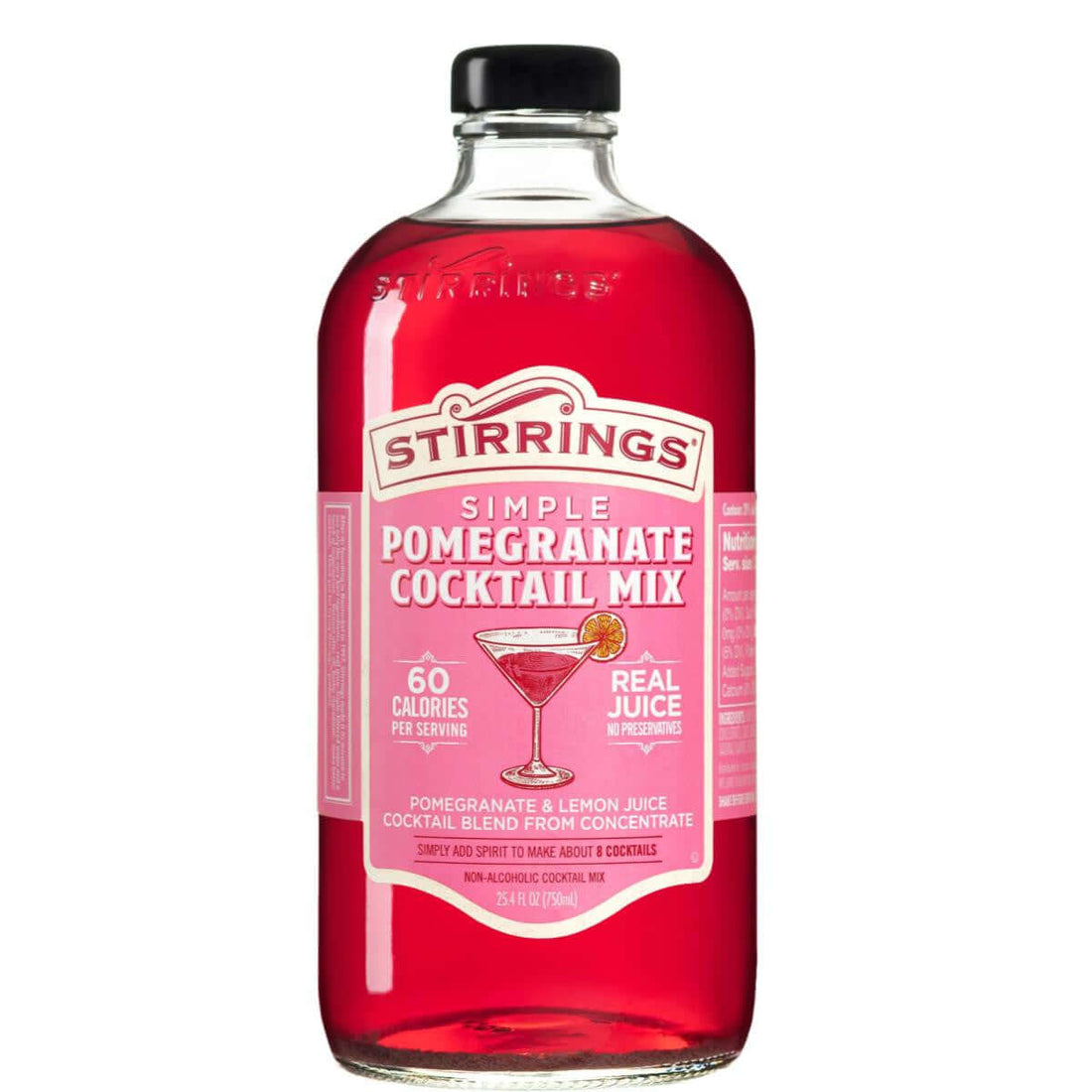 Stirrings Pomegranate Cocktail Mix 750ml