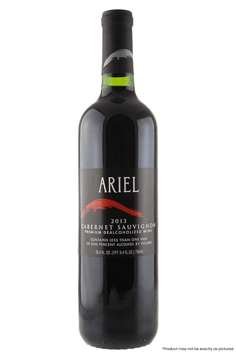 Ariel Cabernet Sauvignon non-alcoholic wine 750ml bottle with notes of blackcurrant and oak, from California, USA.