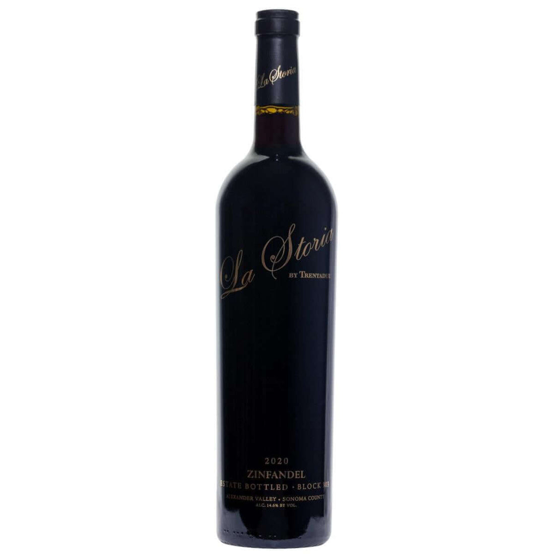 LaStoria Zinfandel Block 303 2020 750ml bottle, Amador County red wine with blackberry, raspberry, and spice notes.