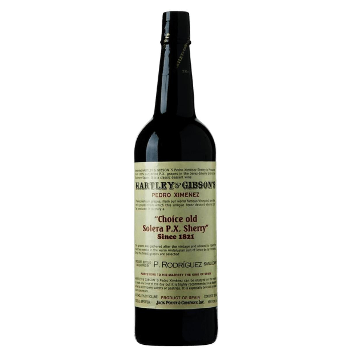 Hartley and Gibson Pedro Ximenez Solera PX Sherry 750ml