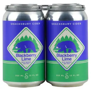Shacksbury Blackberry Lime Organic Cider 12oz CAN | 4 Pack