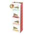 TRUE Christmas Tree Cars Gift Bag with colorful cars and foil accents, perfect for holiday wine gifts. Includes wreath tag. Premium paper.