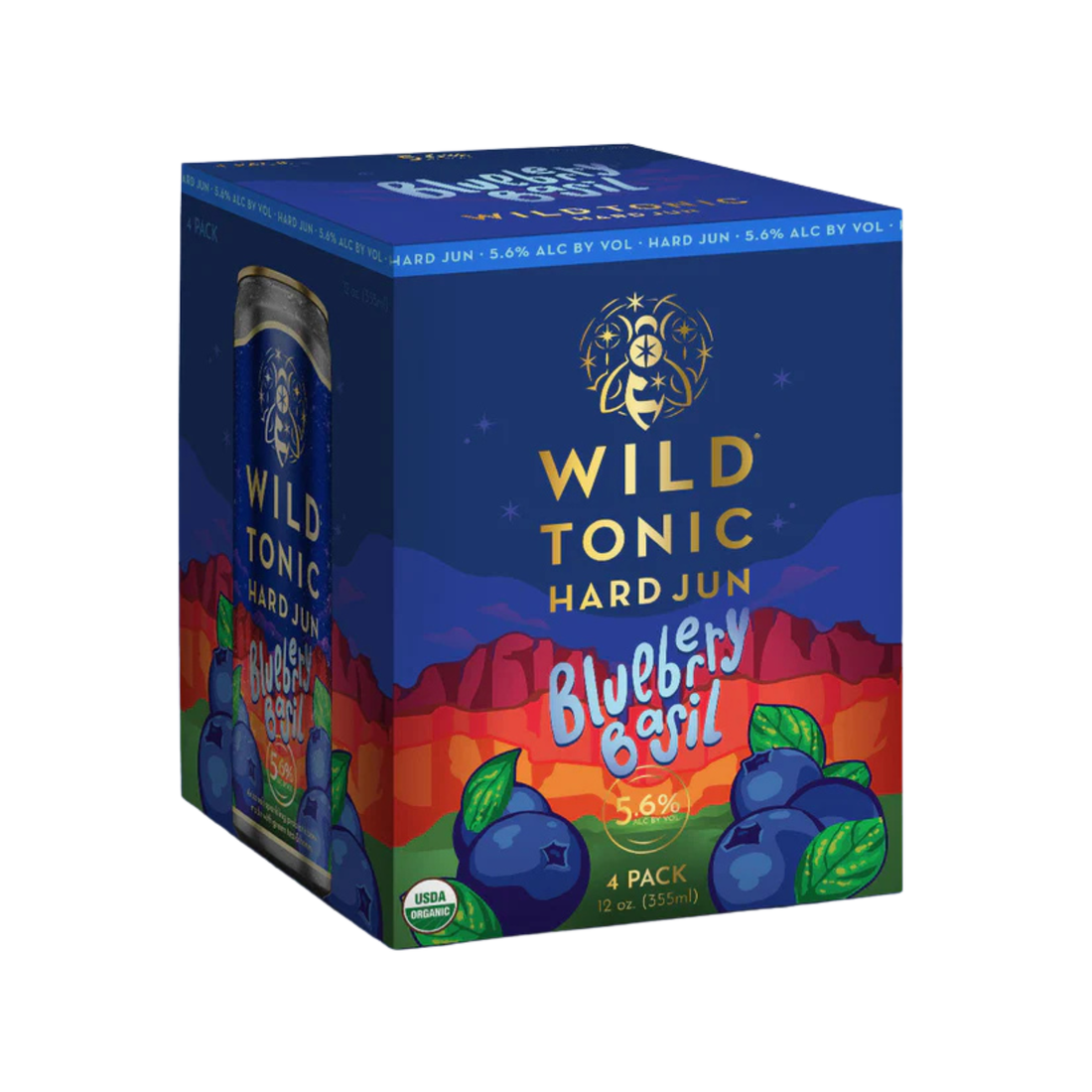 Wild Tonic Blueberry Basil 4 Pack | 12oz Cans