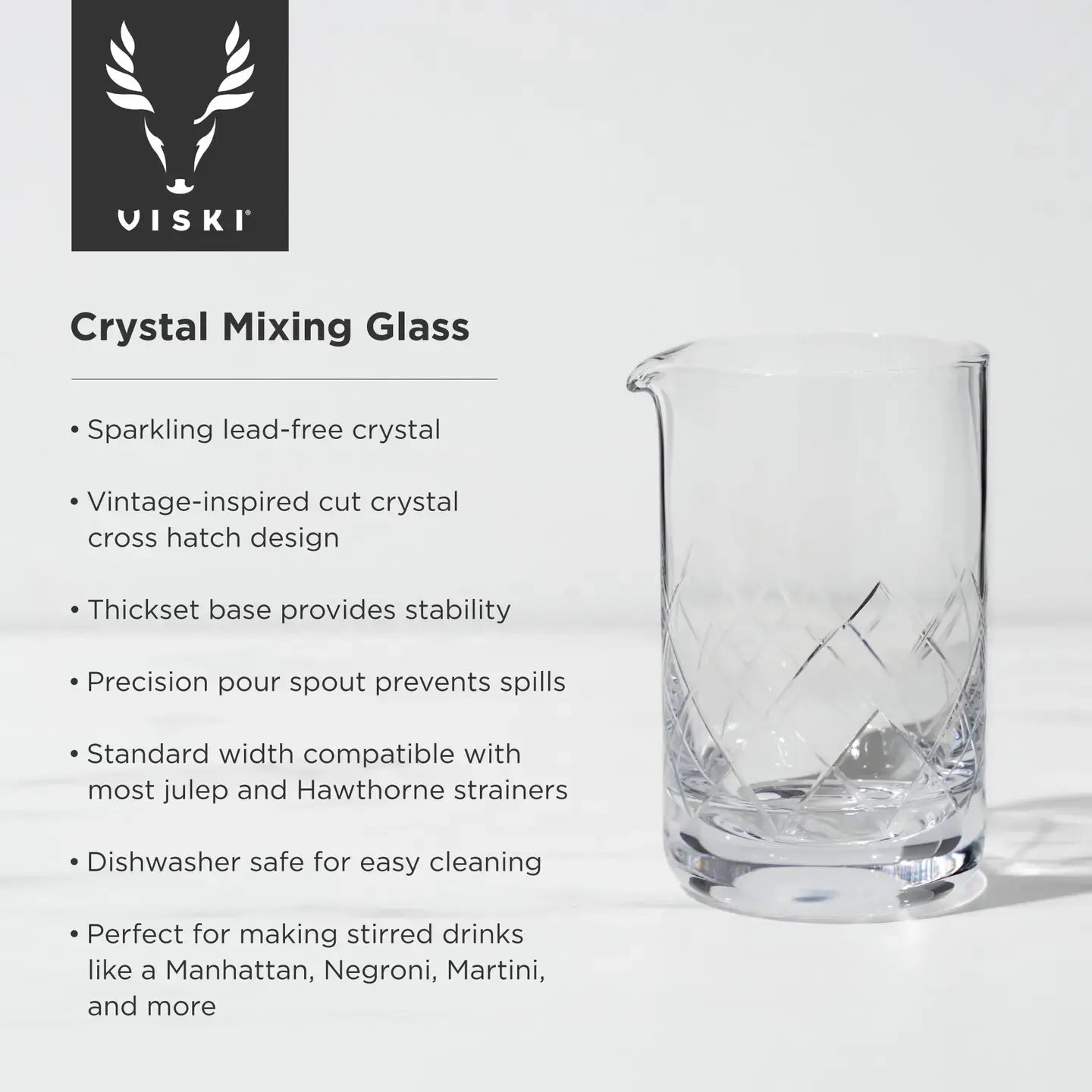 Viski Crystal Mixing Glass