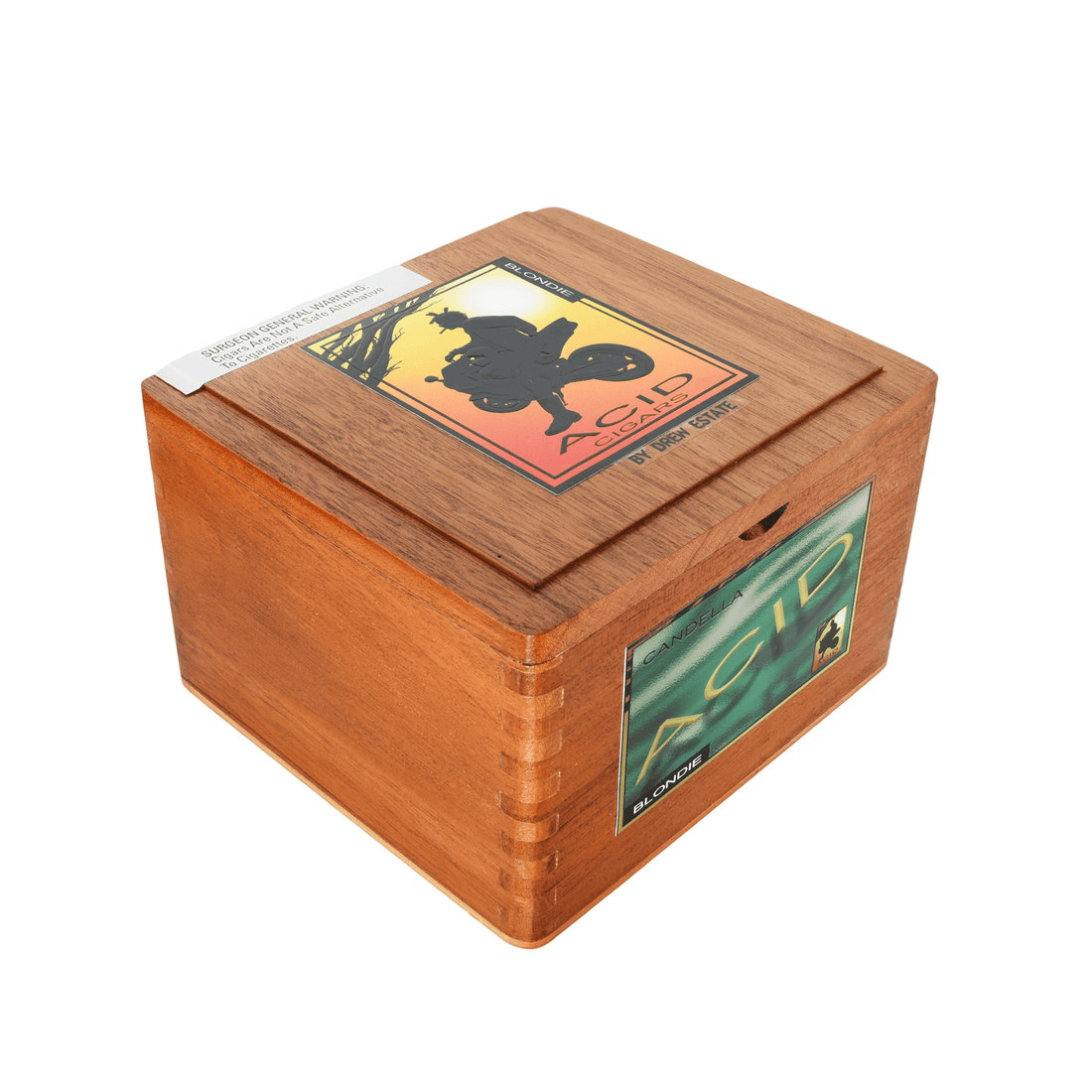 Drew Estate ACID Blondie Candela 40 count box, featuring sweet herbal notes and Nicaraguan infused tobaccos.