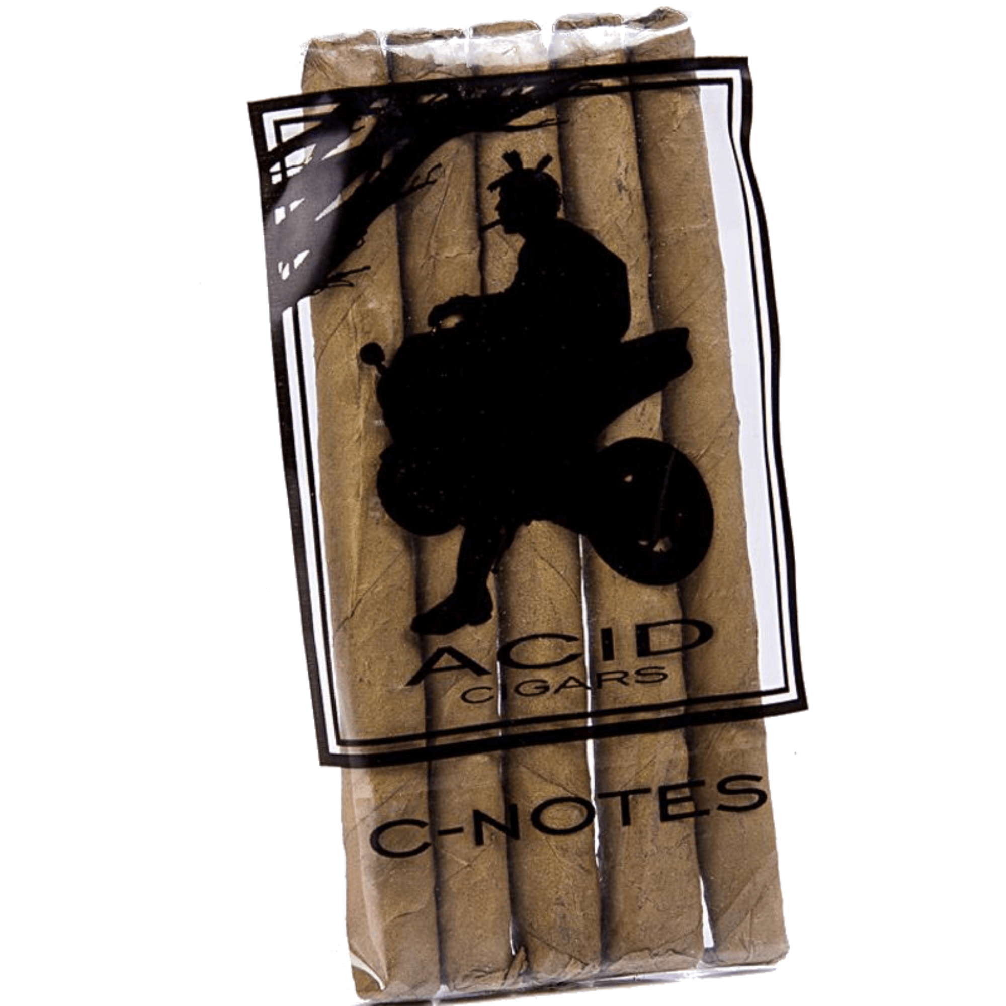 Drew Estate ACID C-Notes 5 pack, Nicaraguan cigarillos with Sumatra wrapper, sweet herbal flavor, mild to medium strength.