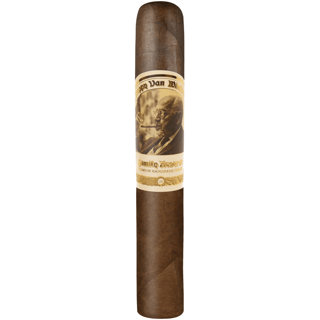 Drew Estate Pappy Van Winkle Robusto cigar with Ecuadorian Habano Oscuro wrapper